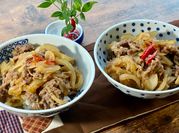 A picture of thin sliced beef asian