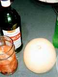 Trago, de frutas con Gancia!!!!!
