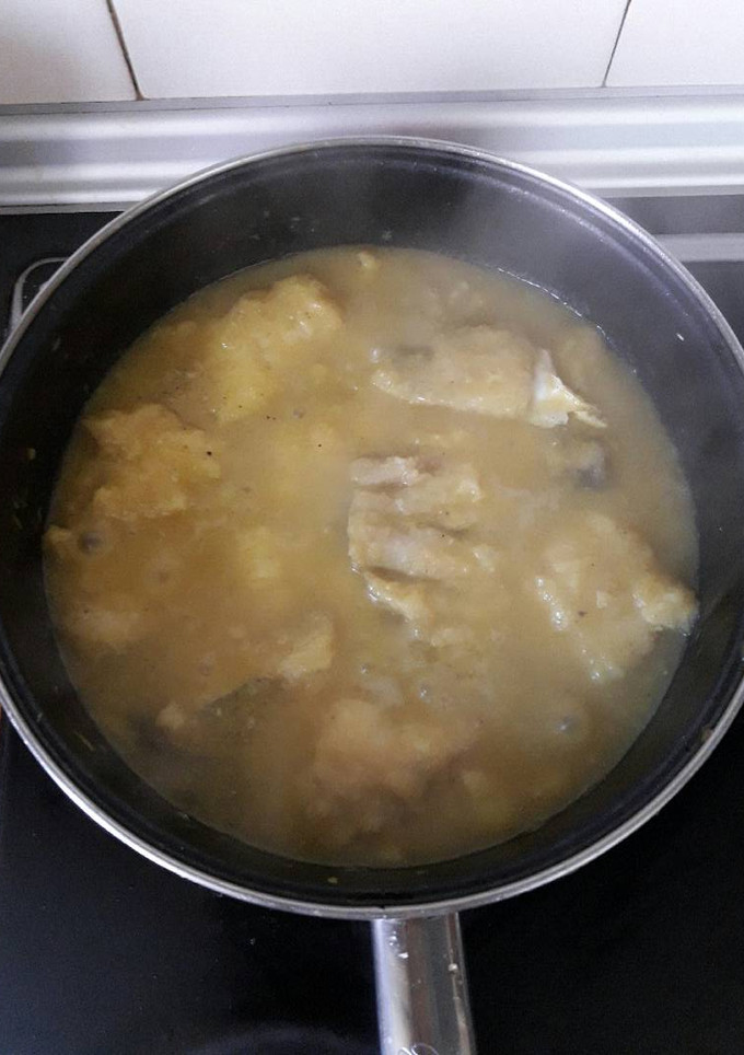 Una foto de Bacalao en salsa de puerros