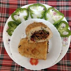 Potato loaf with Chinese stuffing A picture of Potato loaf with Chinese stuffing.