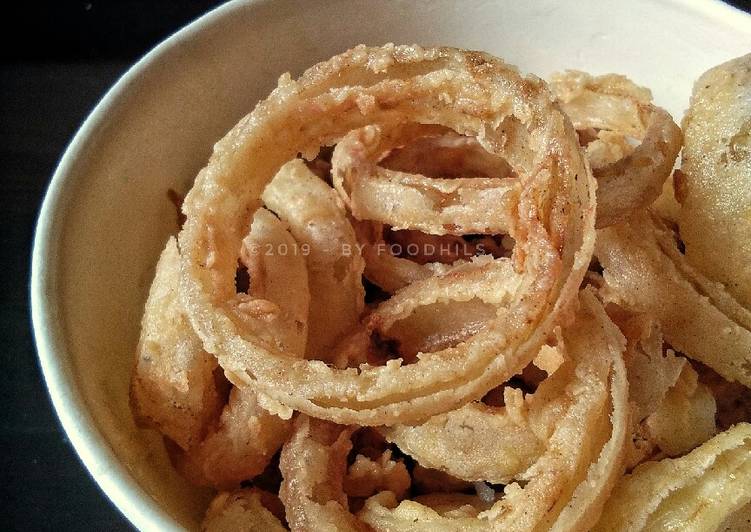 Cara Gampang Menyiapkan Onion rings, Enak Banget