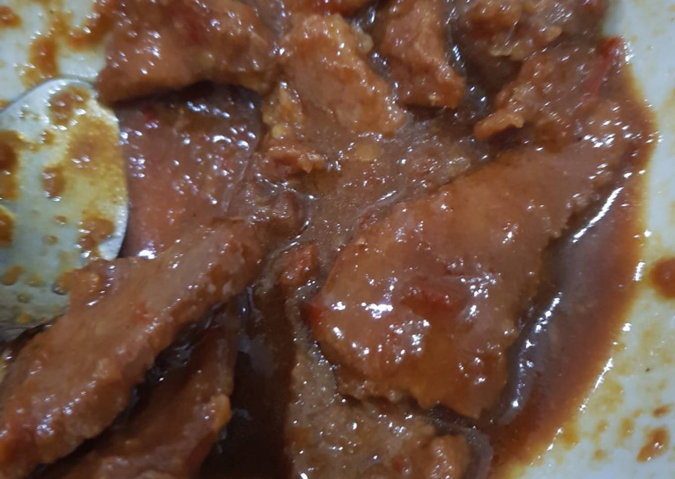 Babi masak pedes (non halal)
