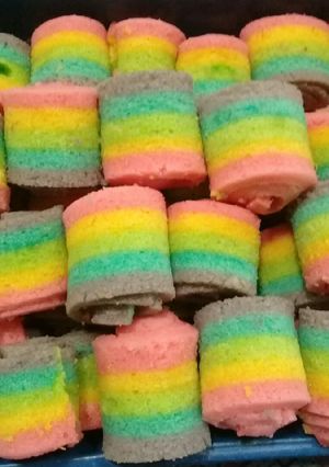 Foto resep Steamed Rainbow Cake