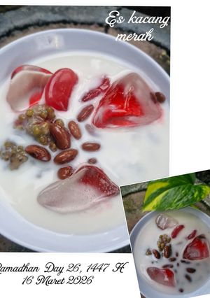 Foto resep Es kacang merah