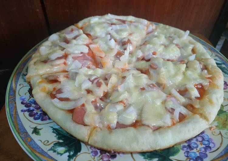 Resep Pizza Sosis Teflon, so puff so yummy Anti Gagal