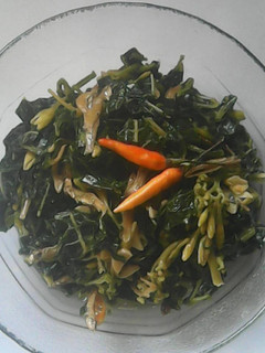 Foto resep Oseng bunga & daun pepaya campur teri