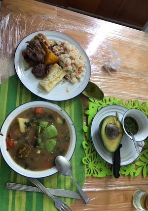 Una foto de Sopa de frijoles rojos