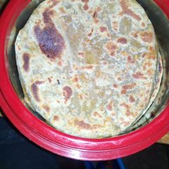 A picture of Soft banana and carrots chapati.