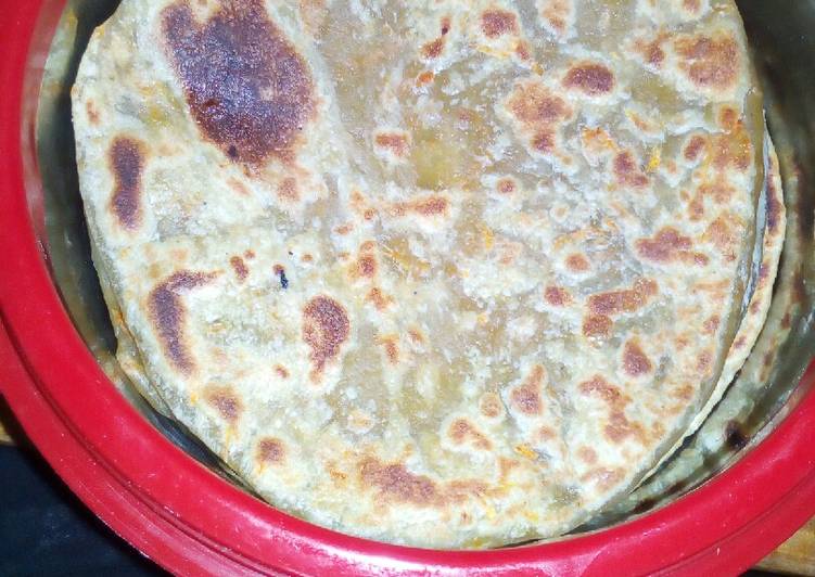 Recipe of Quick Soft banana and carrots chapati