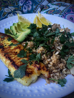 A picture of Seared Tilapia with Coconut Quinoa.