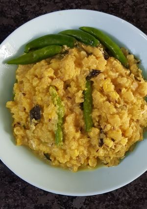A picture of Banana stem nutritious curry.