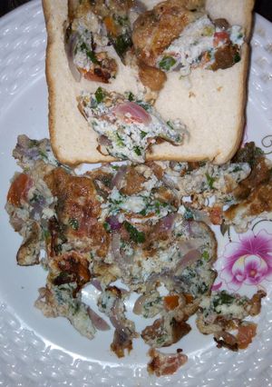 A picture of Bread With Omellete.