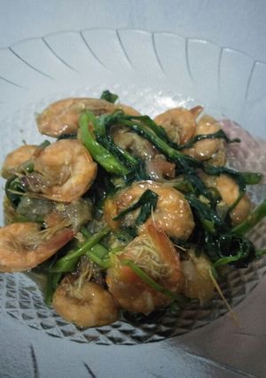 Foto resep Cha kangkung udang saos tiram