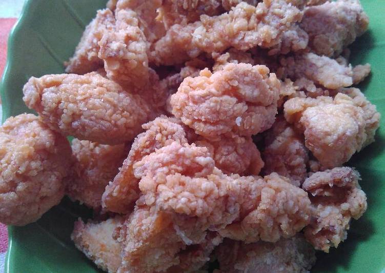 Ayam Goreng Tepung - Chicken Popcorn (bahan minimalis hasil maks