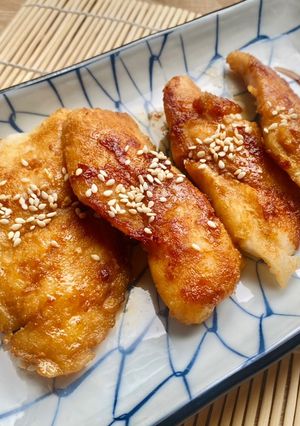Hình của món Phi lê cá sốt teriyaki.
