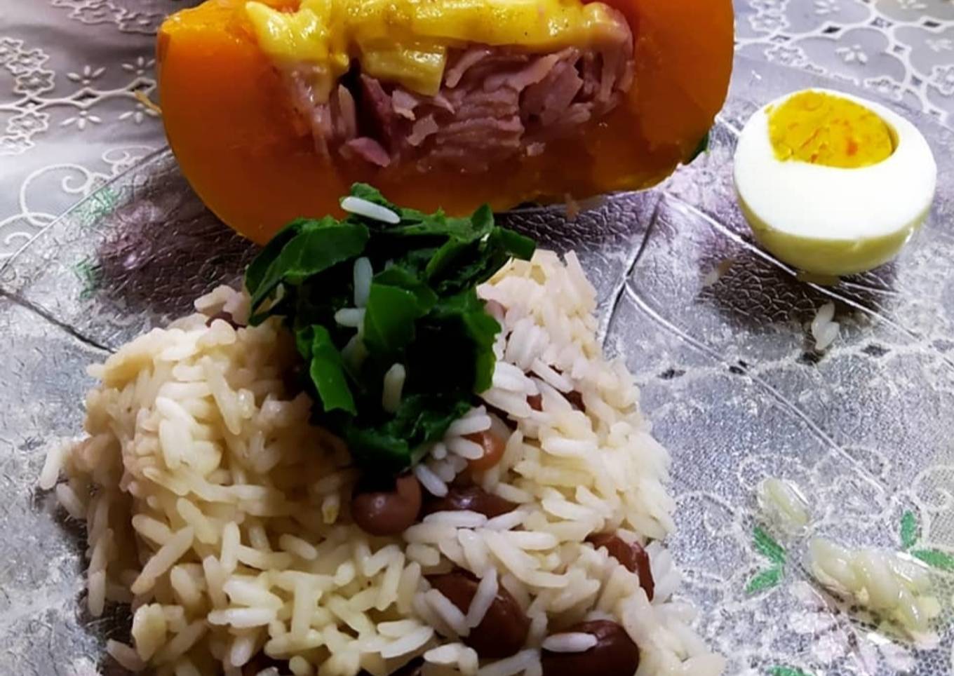 Calabaza rellena de jamón