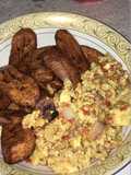 Plantain and scrambled eggs 😋