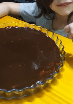 Una foto de Tarta de dulce de leche y chocolate