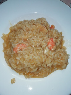 Una foto de Risotto de langostinos