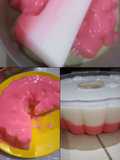 Pudding strawberry+ Kelapa