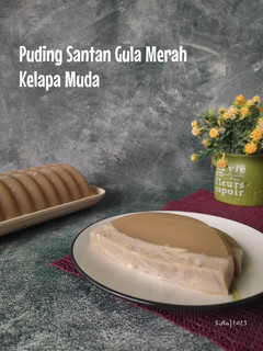 Foto resep Puding Santan Gula Merah Kelapa Muda