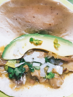 Una foto de Chicharrón de setas, en salsa verde