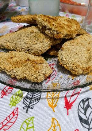 Una foto de Milanesas de berenjena