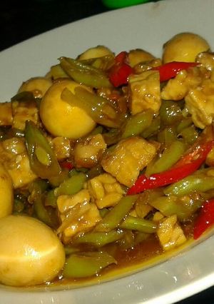 Foto resep Tumis buncis tempe telur puyuh