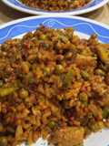 Paella Rice with Chicken and Vegetables