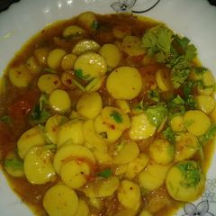 A picture of Arvi ki bhujiya.