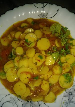 A picture of Arvi ki bhujiya.