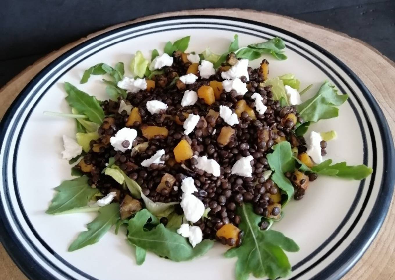 Ensalada de lentejas caviar