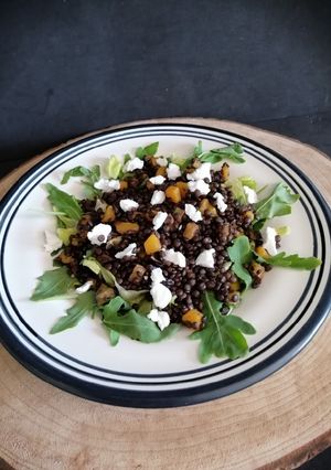 Una foto de Ensalada de lentejas caviar