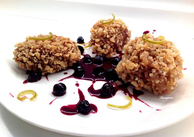 How to Make Fatto in casa Medaglioni di Magatello in crosta di panko, con salsa di mirtilli e scorza di limone caramellata