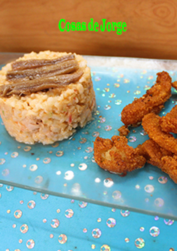 Una foto de Arroz salvaje con gazpacho