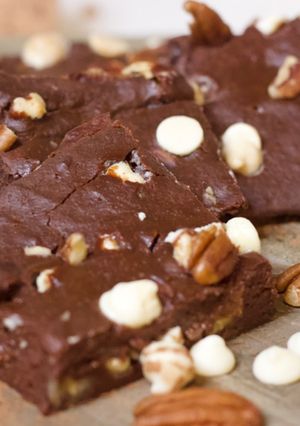 A picture of Low fat vegan brownies.