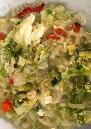 Foto resep Sawi putih telur