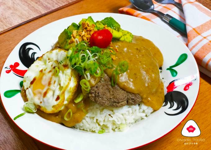 Loco Moco (Hawaiian Beef Patty and Egg Bowl) ロコモコ丼グレイビーソース