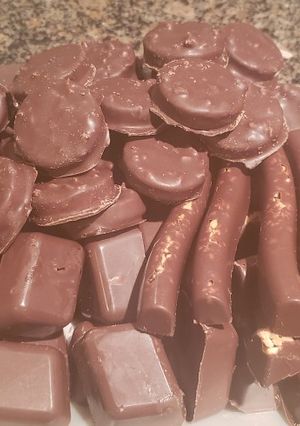 Una foto de Bombones de Chocolate de leche caseros