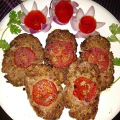 Beef chapli kabab A picture of Beef chapli kabab.