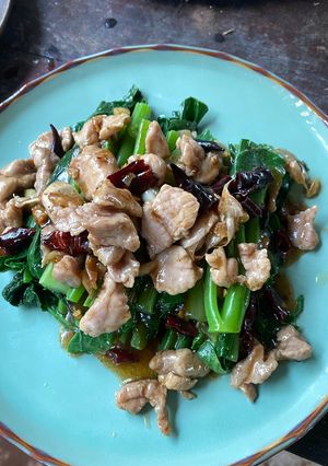 รูปของ คะน้าน้ำมันหอยหมูชิ้น