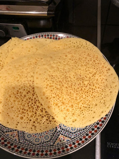 Una foto de Baghrir (tortitas marroquíes)