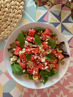 Una foto de Ensalada de sandía