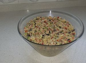 Una foto de Tabulé con sémola integral