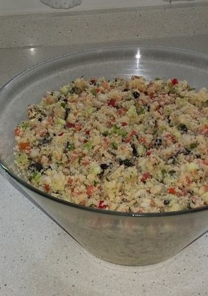 Una foto de Tabulé con sémola integral