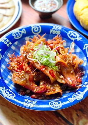 Hình của món Mực Ướp Gia Vị Ram Tỏi Ớt.