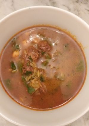 صورة لوصفة شوربة لسان العصفور الليبية