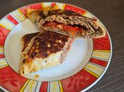 A picture of burger wraps