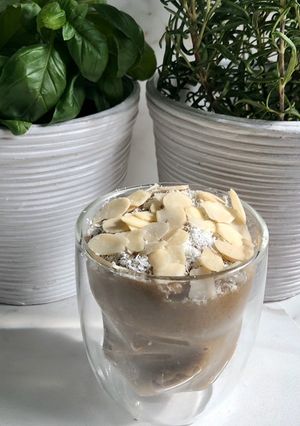 A picture of Easy & Healthy Apple & Almond desert, #vegan #paleo #sugar-free #dairy-free #gluten-free #grain-free.