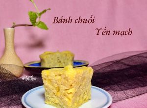 Hình của món Bánh chuối yến mạch đơn giản cho bé ăn dặm.